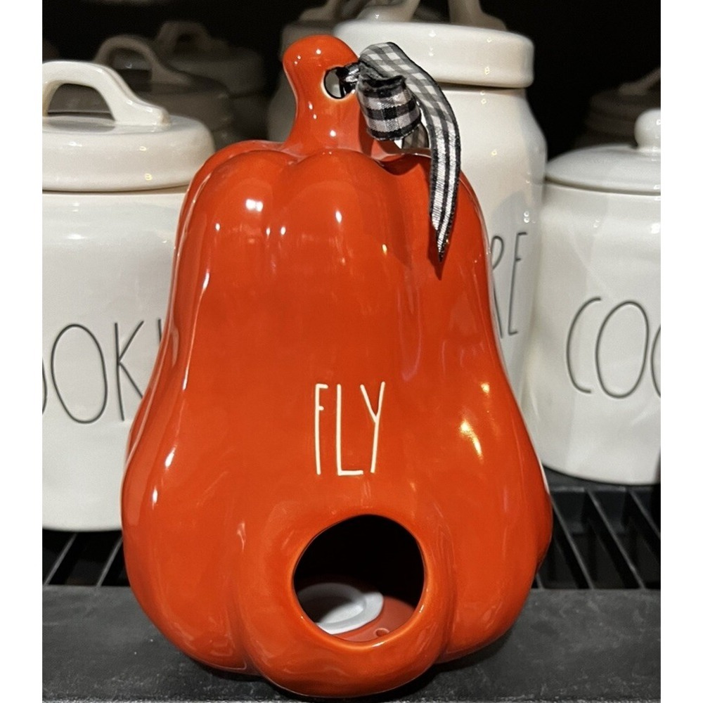 Rae Dunn Birdhouse Fly Fall Orange Gourd